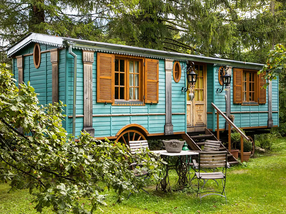 Heimeliges Glamping-Wohnmobil von außen