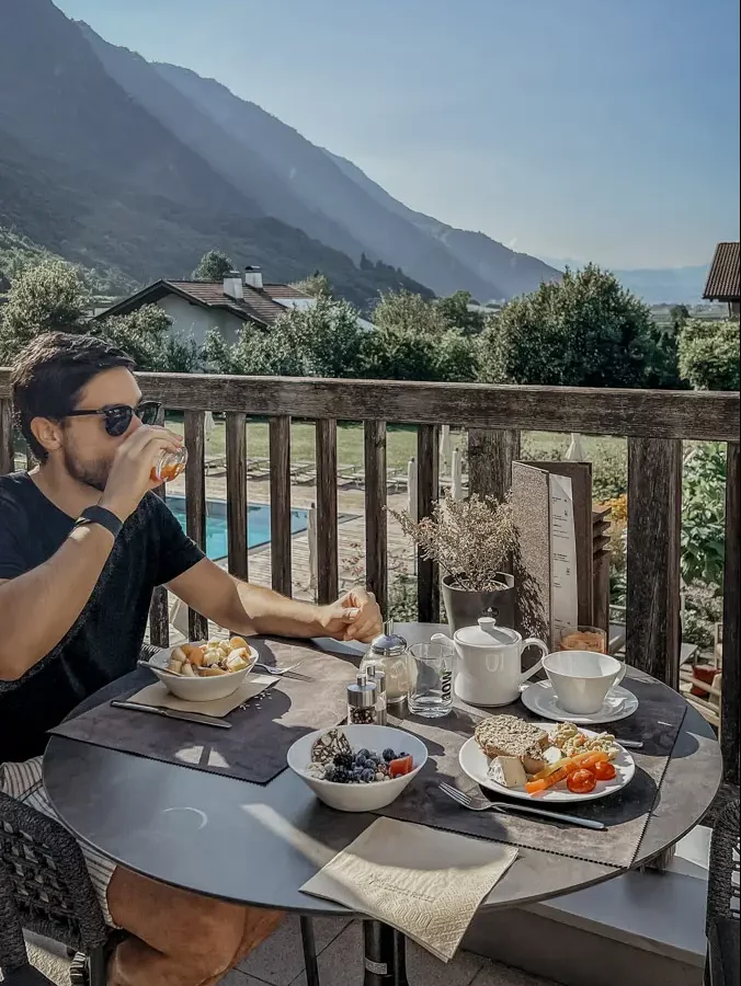 Theiner’s Garten Biorefugium Italien Südtirol Frühstück