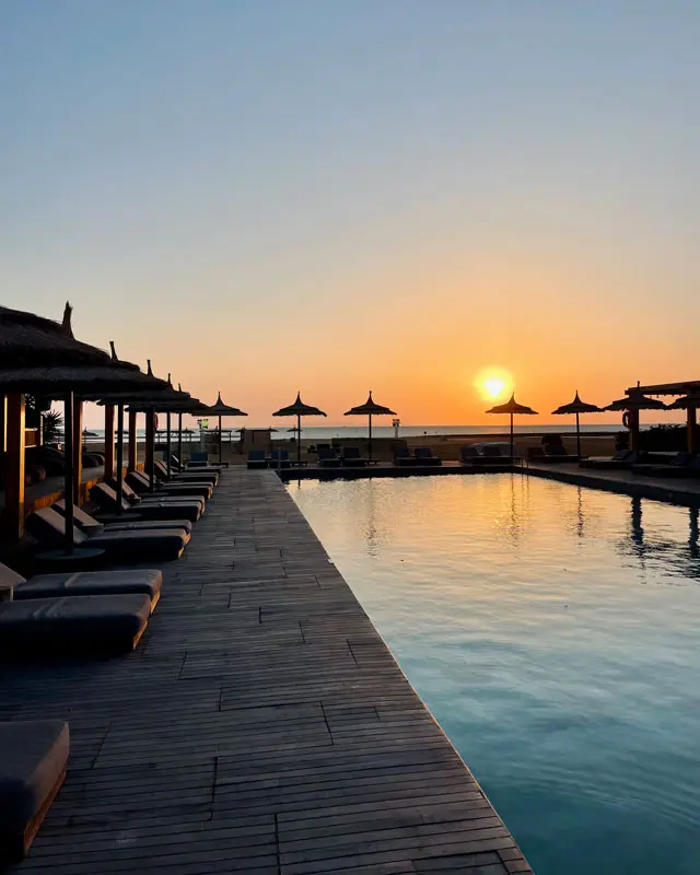 Casa Cook El Gouna Ägypten Sonnenuntergang am Pool